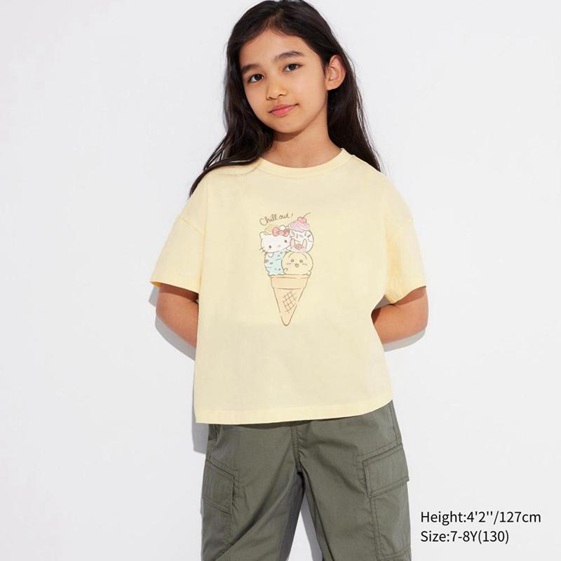 Uniqlo Chiikawa X Sanrio Characters UT Graphic Kids' T-Shirt Yellow  US |  XUIQ-84601