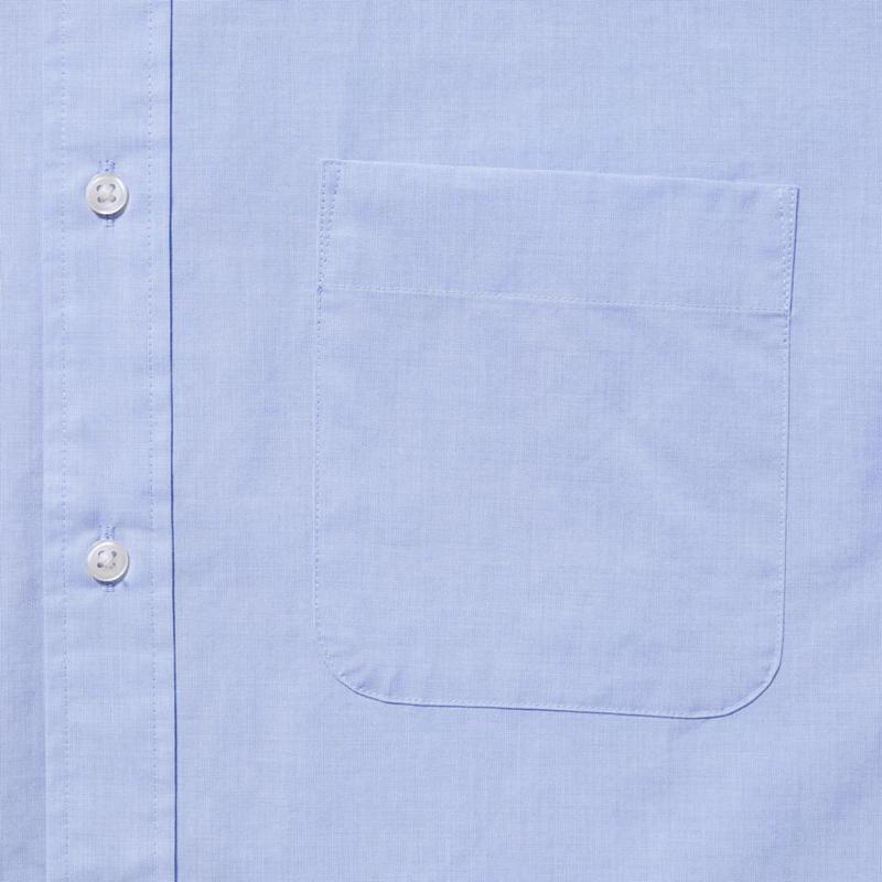 Uniqlo Cotton Broadcloth (Button-Down Collar) Men Shirts Blue  US |  WKFN-46917