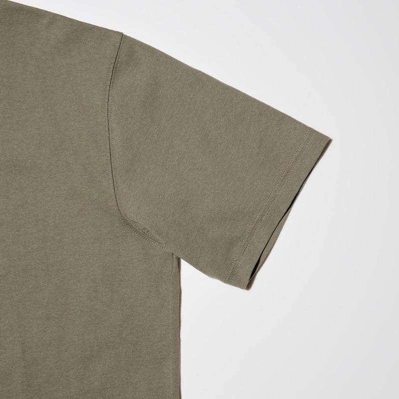 Uniqlo Crew Neck Men T-Shirt Olive  US |  GJHI-81320