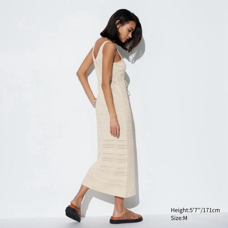 Uniqlo Crochet (Sleeveless) Women Dress Natural  US |  XWOD-08671