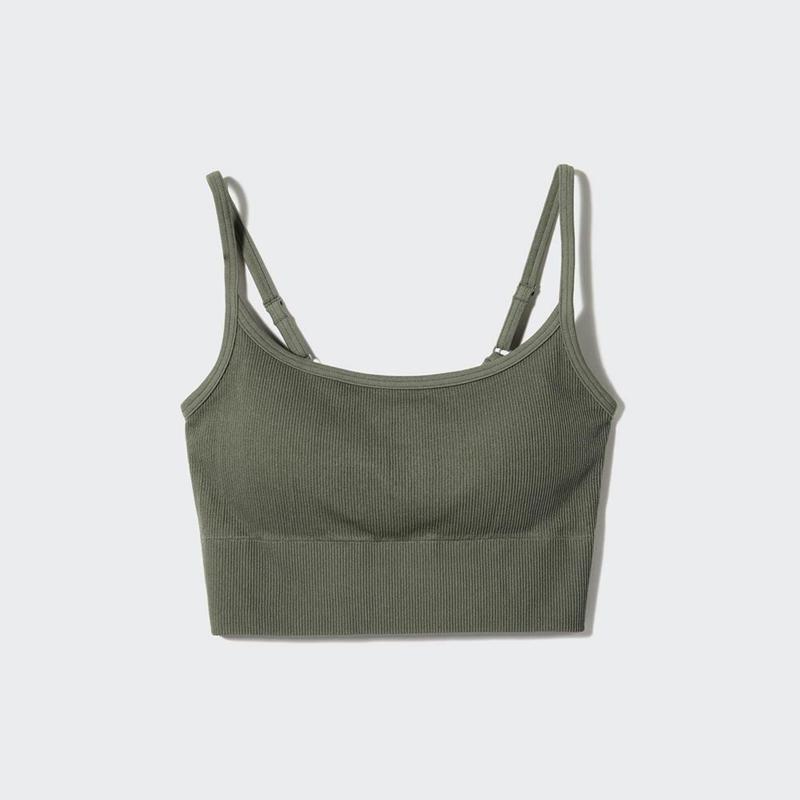 Uniqlo Cropped Women Camisoles Olive  US |  FATJ-65103