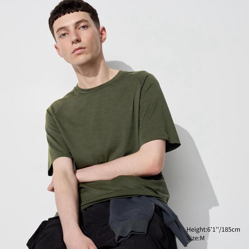 Uniqlo DRY-EX Men T-Shirt Olive  US |  PCXL-17938