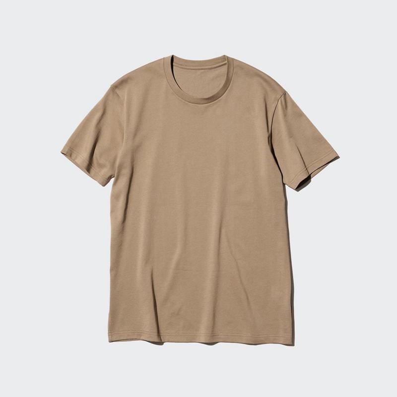 Uniqlo DRY Colour Crew Neck Men T-Shirt Brown  US |  JANQ-57629