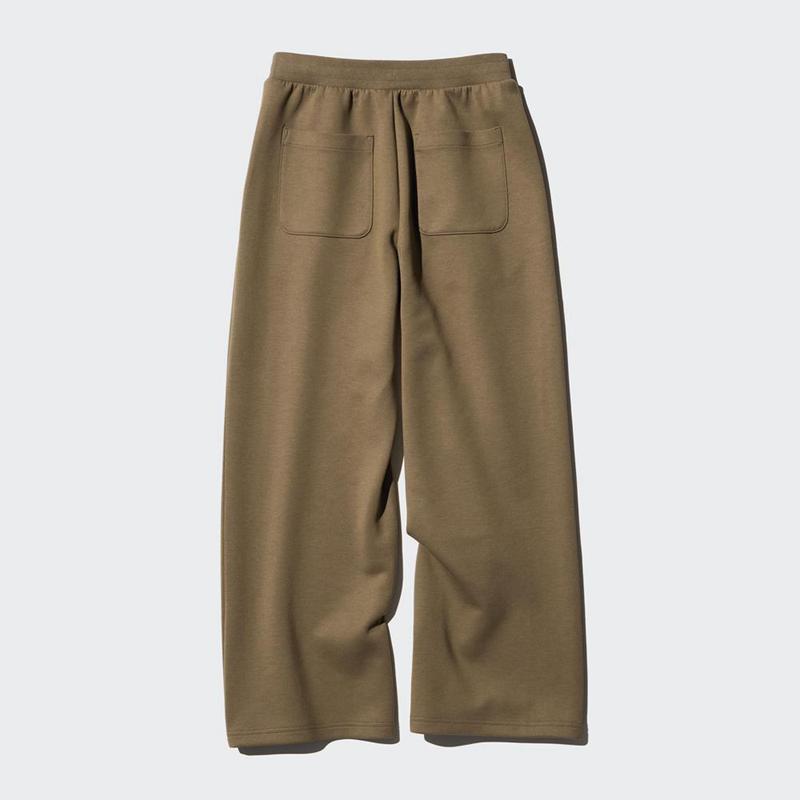 Uniqlo DRY Sweat Wide (Short) Women Trousers Olive  US |  KDHO-16704