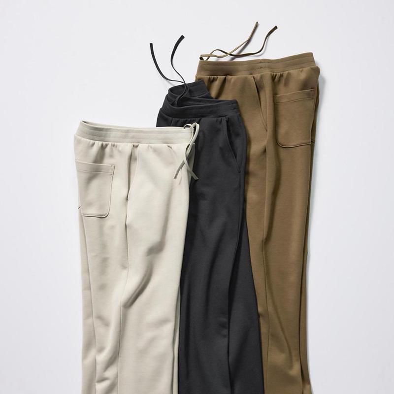 Uniqlo DRY Sweat Wide Women Trousers Black  US |  WLIS-71950