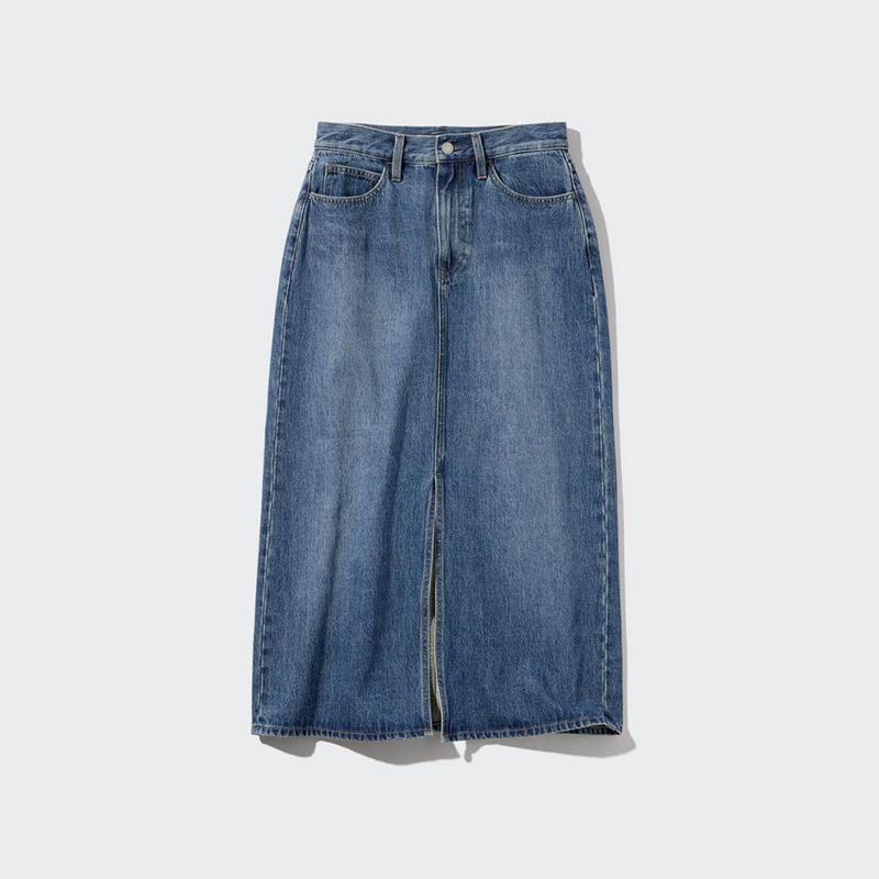 Uniqlo Denim Long Women Skirts Blue  US |  GWEN-85163