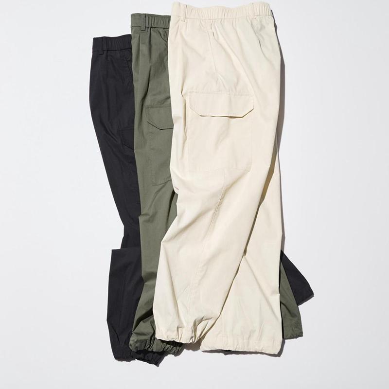 Uniqlo Easy Cargo (Long) Women Trousers Black  US |  OERA-10586