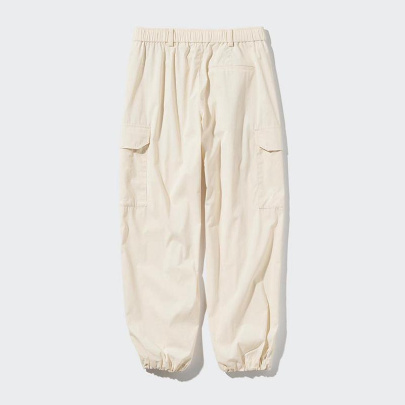 Uniqlo Easy Cargo (Short) Women Trousers Natural  US |  EWYB-78154