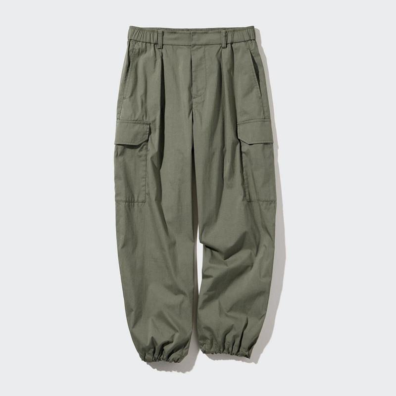 Uniqlo Easy Cargo (Short) Women Trousers Olive  US |  RHSX-17326