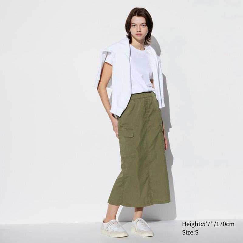 Uniqlo Easy Cargo Women Skirts Beige  US |  CQRB-17832