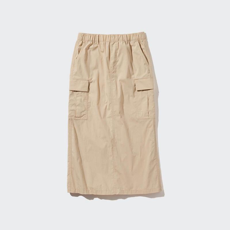 Uniqlo Easy Cargo Women Skirts Beige  US |  CQRB-17832