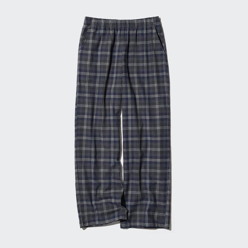 Uniqlo Flannel (Check) Women Trousers Grey  US |  MNCH-25391