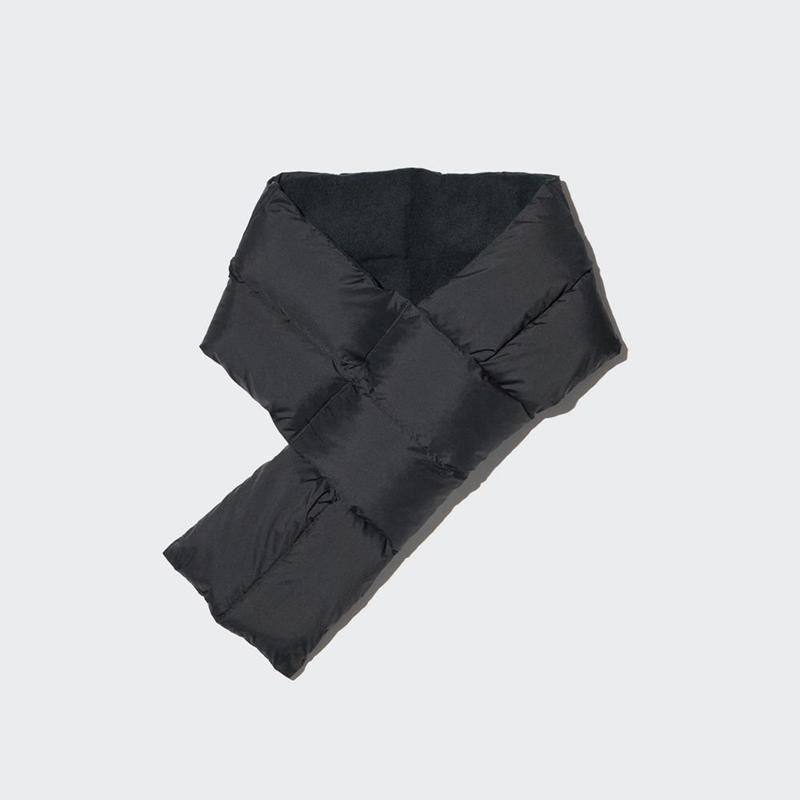 Uniqlo HEATTECH Lined Padded Men Scarf Black  US |  ZSUT-72051