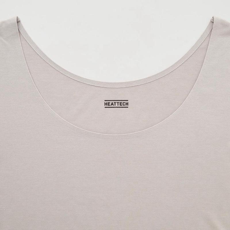 Uniqlo HEATTECH Scoop Neck Women T-Shirts White  US |  QVER-53208