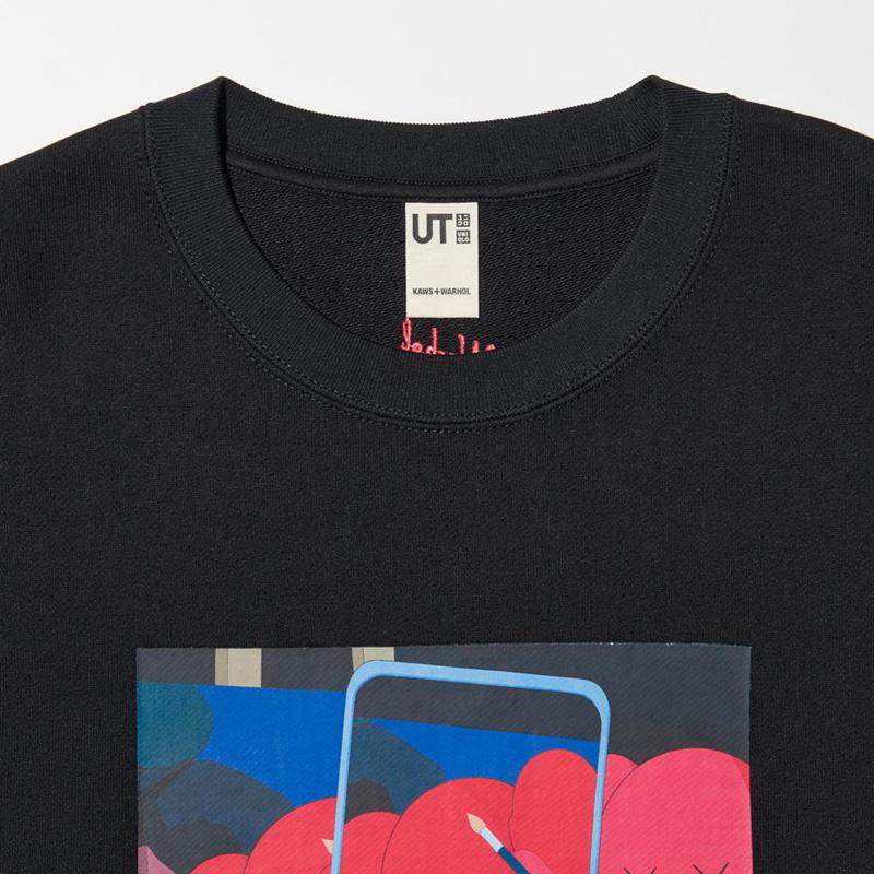 Uniqlo KAWS + Warhol UT Graphic Women Sweatshirts Black  US |  FWMS-27069