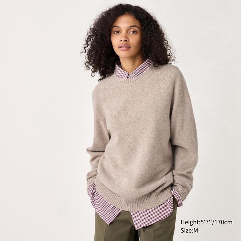 Uniqlo Lambswool Crew Neck Men Jumper Grey  US |  PNBG-20158