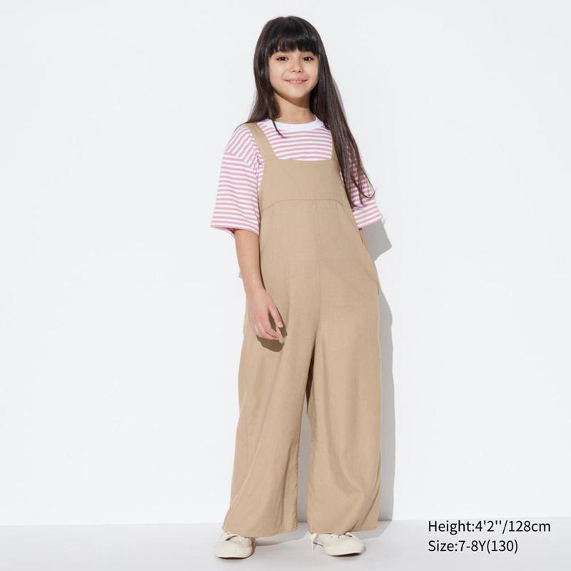 Uniqlo Linen Blend Kids\' Jumpsuit Beige  US |  EQYM-15247