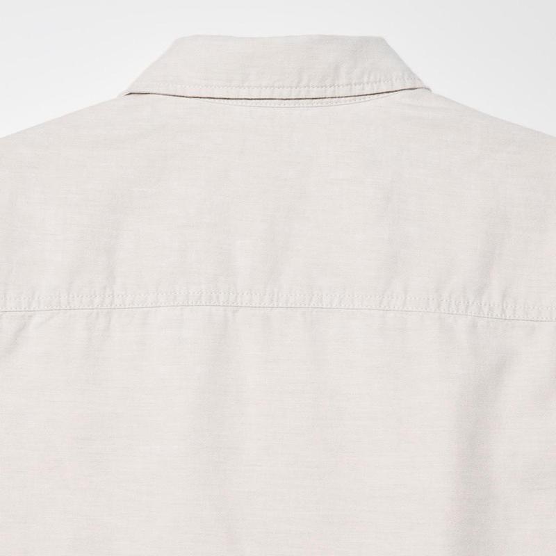 Uniqlo Linen Blend Relaxed Men Overshirts Olive  US |  PNVE-31849