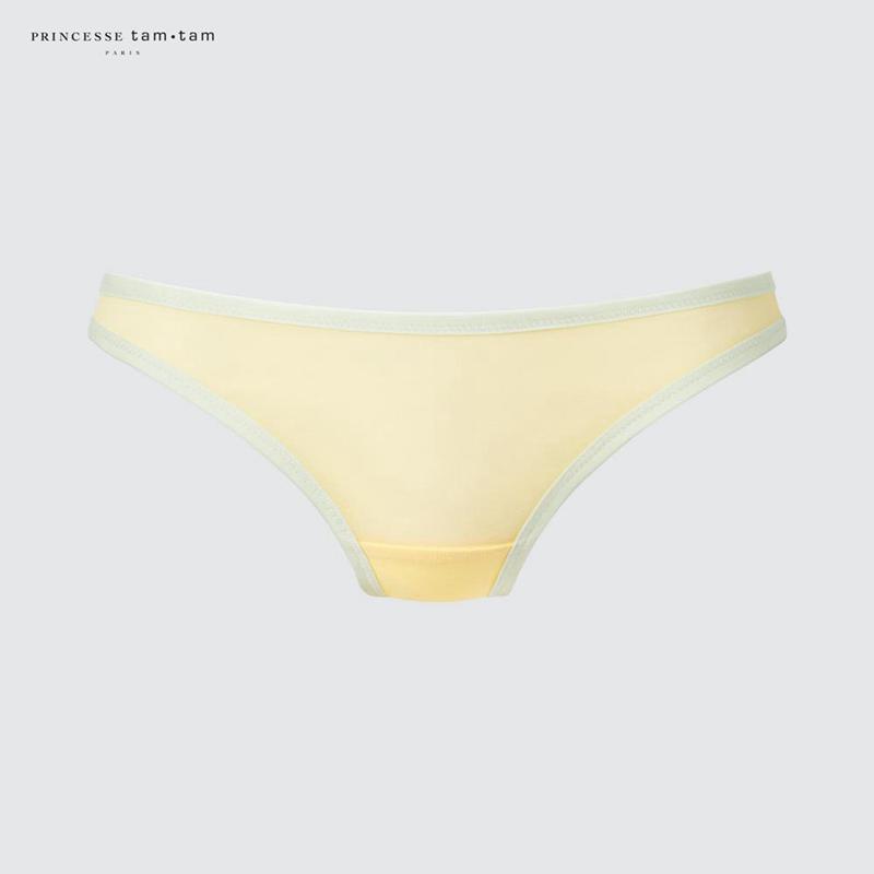 Uniqlo Midi Knickers (Mesh, Print) Women Underwear Yellow  US |  ORJE-26894