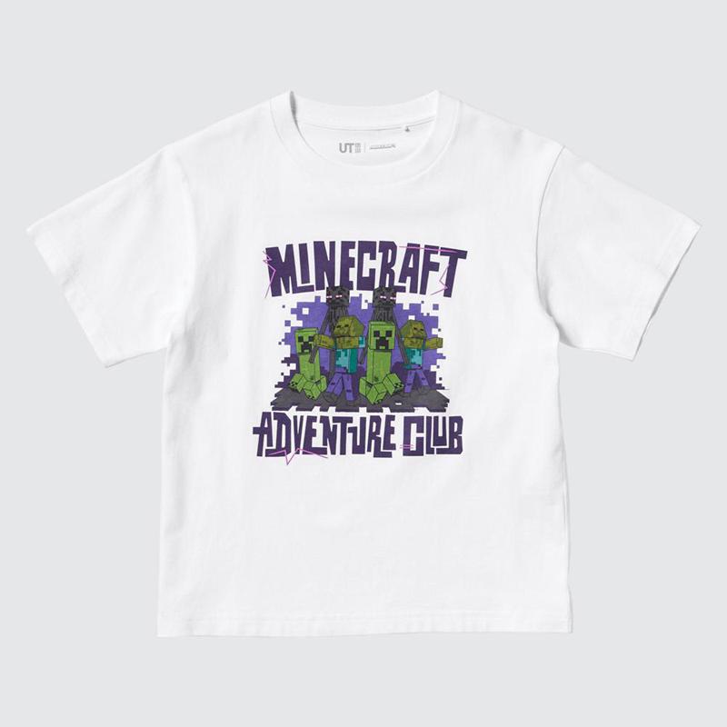 Uniqlo Minecraft UT Graphic Kids' T-Shirt White  US |  WMYK-16579