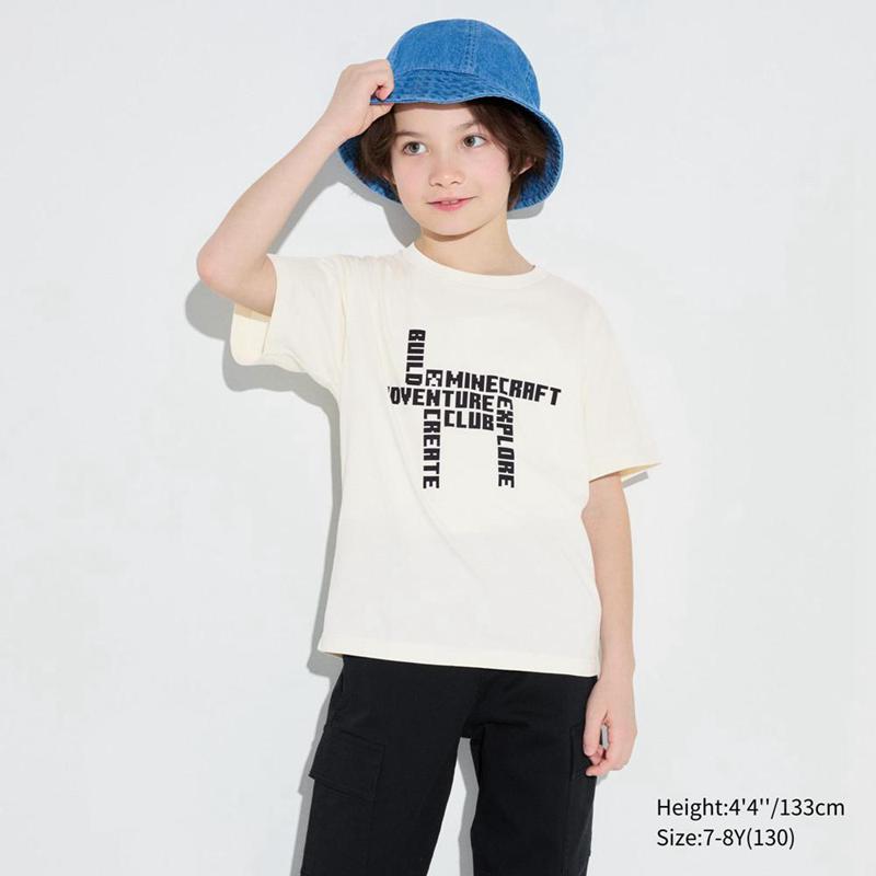 Uniqlo Minecraft UT Graphic Kids' T-Shirt Off White  US |  SNIR-72941