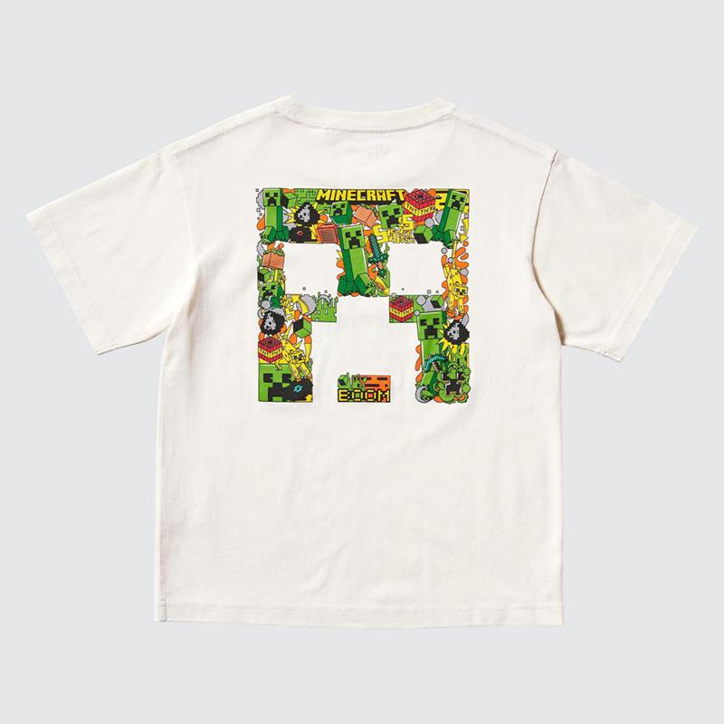 Uniqlo Minecraft UT Graphic Kids' T-Shirt Off White  US |  SNIR-72941