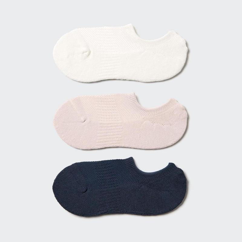 Uniqlo No-Show (3 Pairs) Women Socks Tights Off White  US |  CYRK-60521