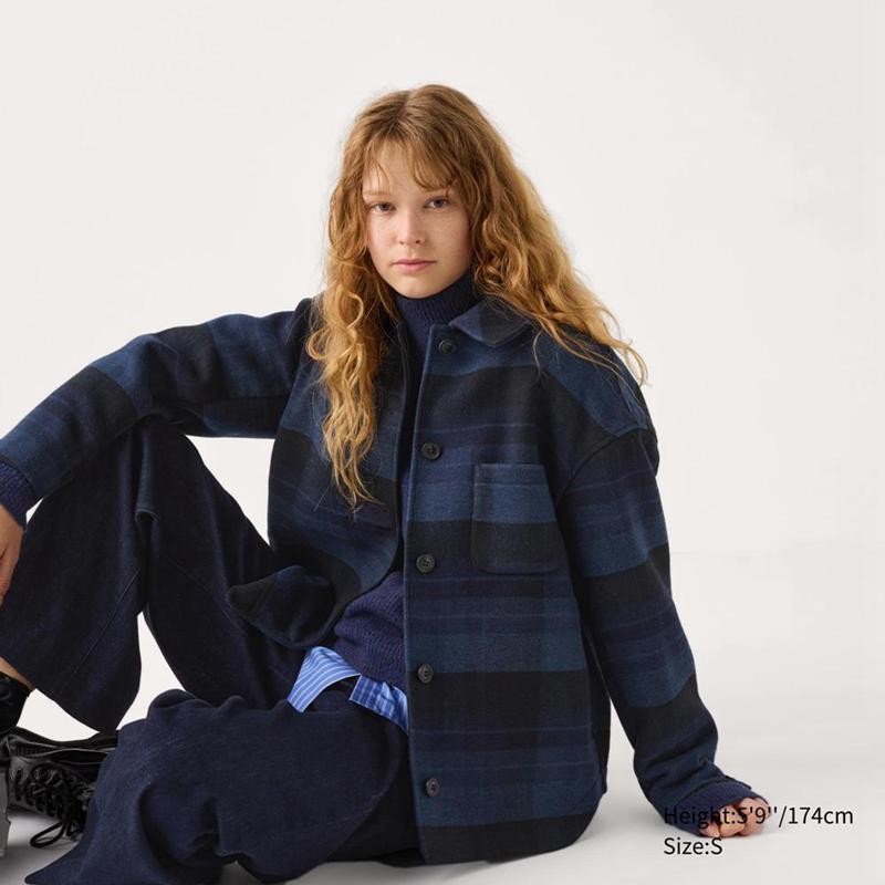 Uniqlo Oversized Short Women Jackets Blue  US |  EWLH-85130