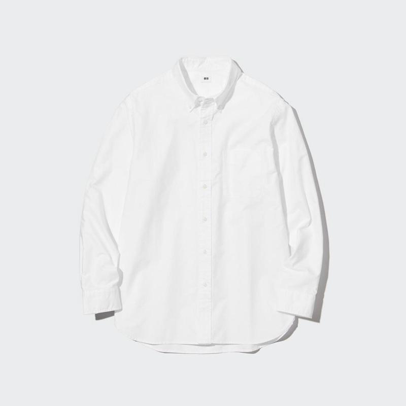 Uniqlo Oxford Men Shirts Off White  US |  BINC-68275