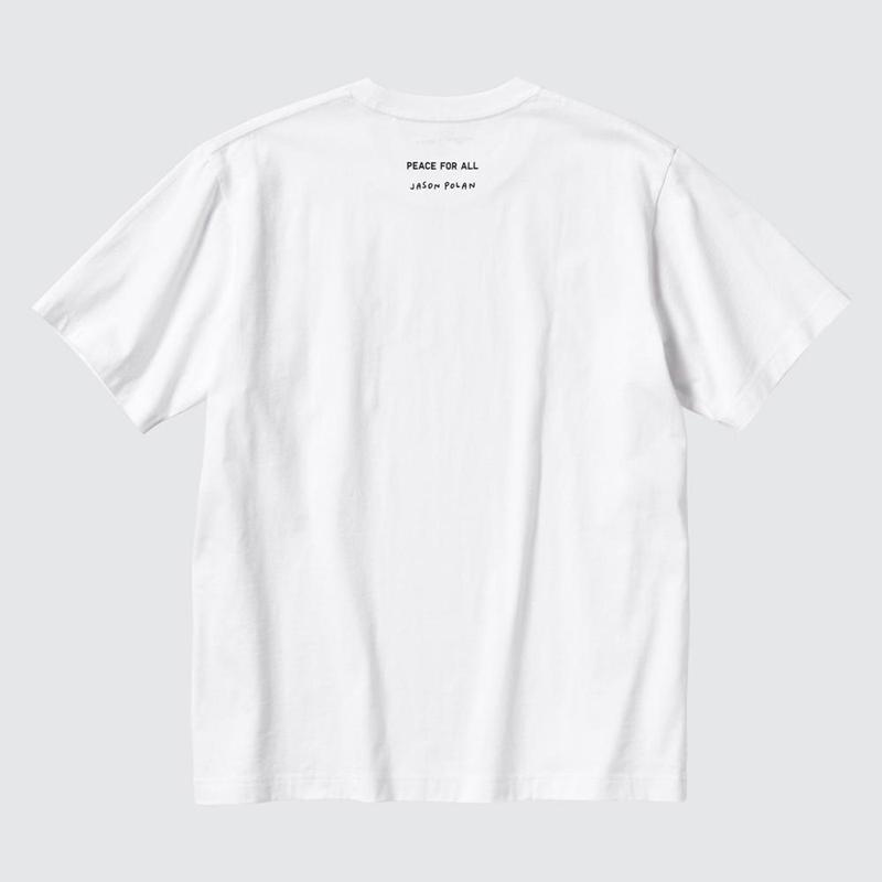 Uniqlo PEACE FOR ALL Graphic (Jason Polan) Women T-Shirts White  US |  HTSU-72635