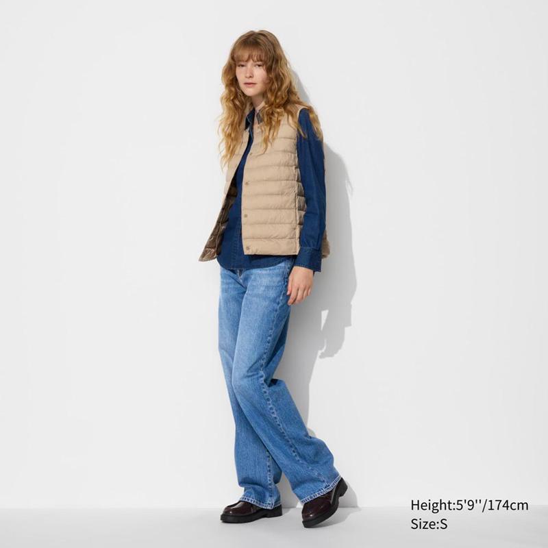 Uniqlo PUFFERTECH Compact Women Vests Off White  US |  ZNXE-54239