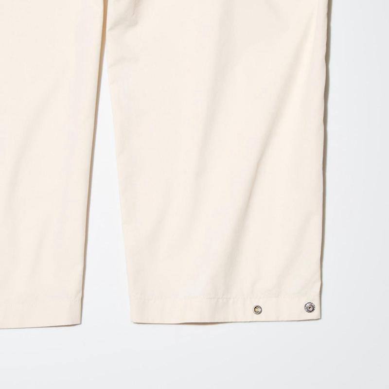 Uniqlo Parachute Cropped Women Trousers Yellow  US |  TKFM-36781