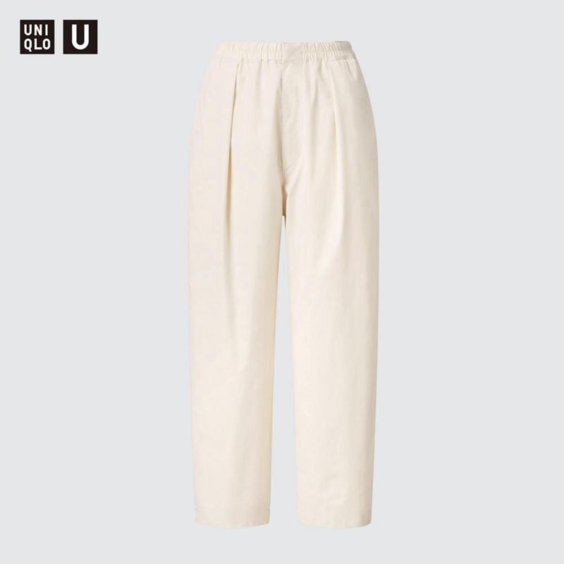 Uniqlo Parachute Cropped Women Trousers Black  US |  OVJW-10387