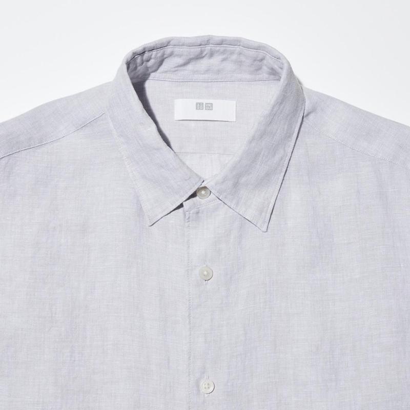 Uniqlo Premium Linen Men Shirts Beige  US |  NOIZ-79165