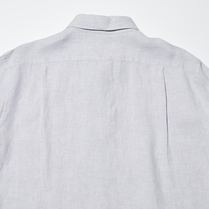 Uniqlo Premium Linen Men Shirts Grey  US |  IJDX-46809