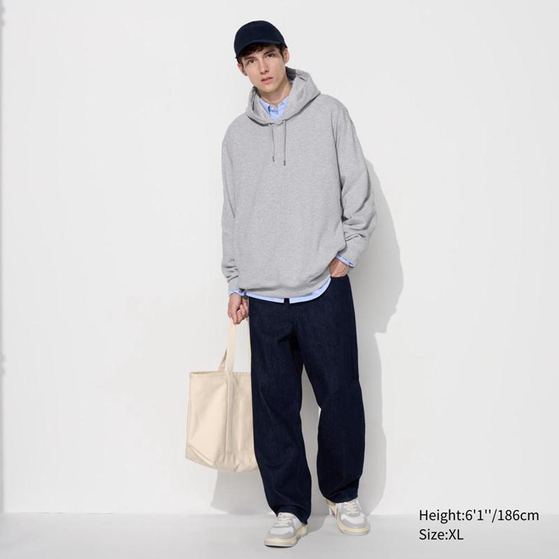 Uniqlo Pullover Men Hoodie Beige  US |  MISE-95308