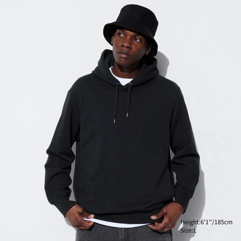 Uniqlo Pullover Men Hoodie Black  US |  AZTM-48629