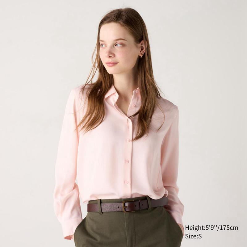 Uniqlo Rayon Women Blouse Pink  US |  DNEH-75843