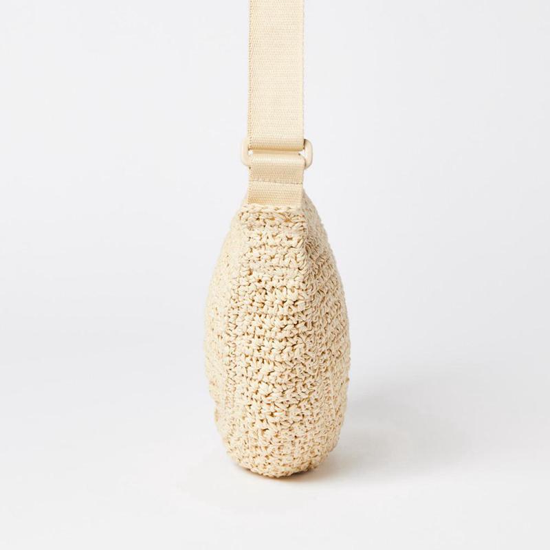 Uniqlo Round Mini Crochet Women Bag Beige  US |  RGFJ-08423