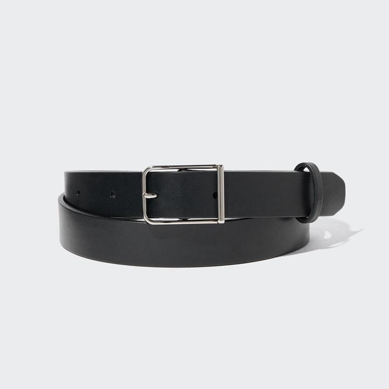 Uniqlo Rounded Square Buckle Women Belt Black  US |  BEXR-76024