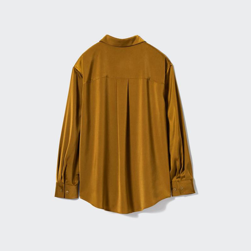 Uniqlo Satin Women Blouse Black  US |  LXBV-90714