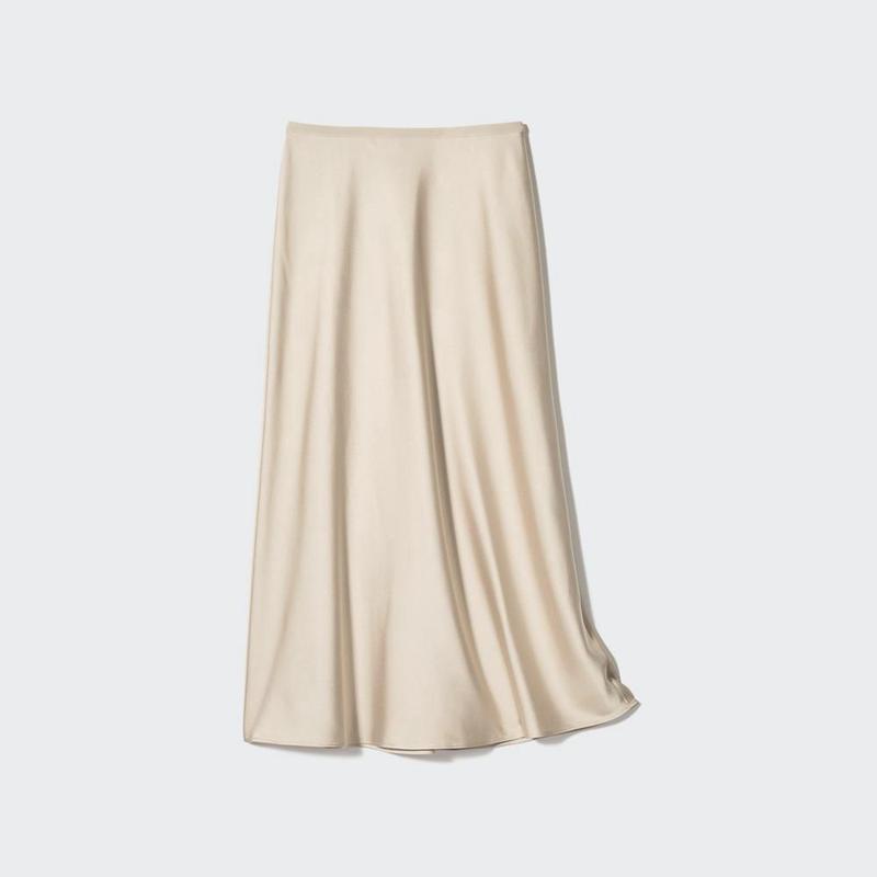 Uniqlo Satin Women Skirts Black  US |  MKGU-09285