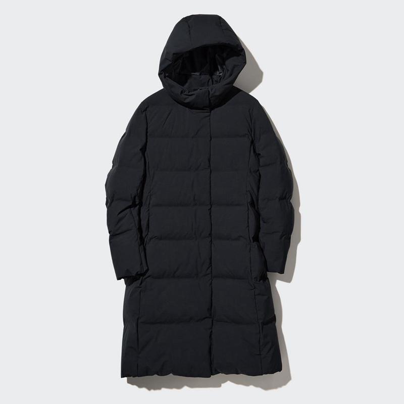 Uniqlo Seamless Down Long Women Coats Black  US |  KTMN-15483