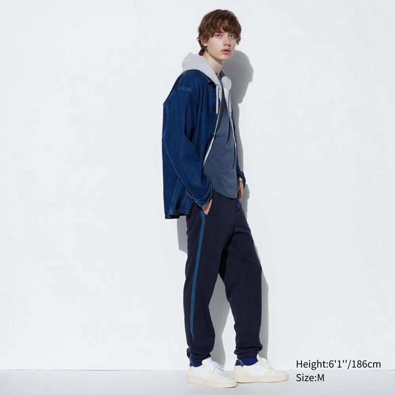 Uniqlo Side Stripe Men Joggers Navy  US |  KTMH-08793