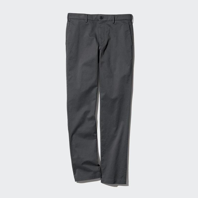 Uniqlo Slim Fit Chino (Long) Men Trousers Dark Grey  US |  VJOP-01596