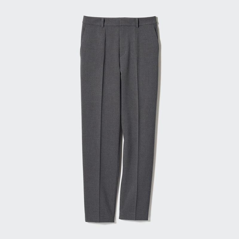 Uniqlo Smart Ankle (Check, Long) Women Trousers Brown  US |  HOZL-09634