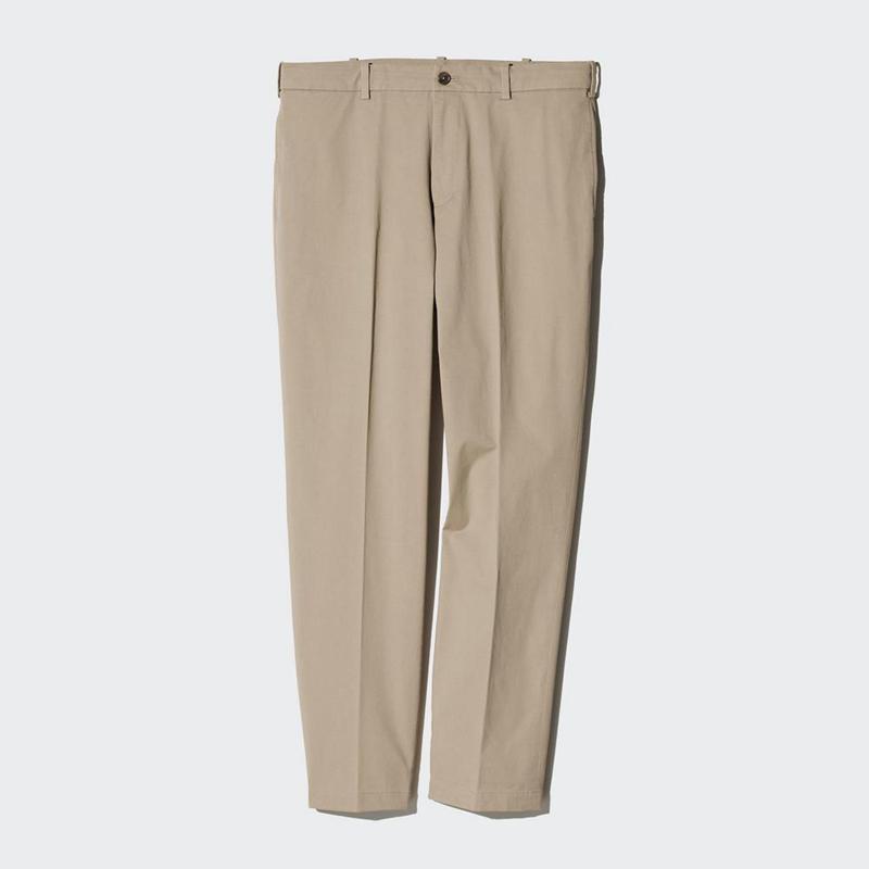 Uniqlo Smart Ankle (Cotton, Long) Men Trousers Beige  US |  KCWM-95314