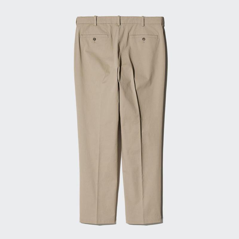 Uniqlo Smart Ankle (Cotton, Long) Men Trousers Beige  US |  KCWM-95314