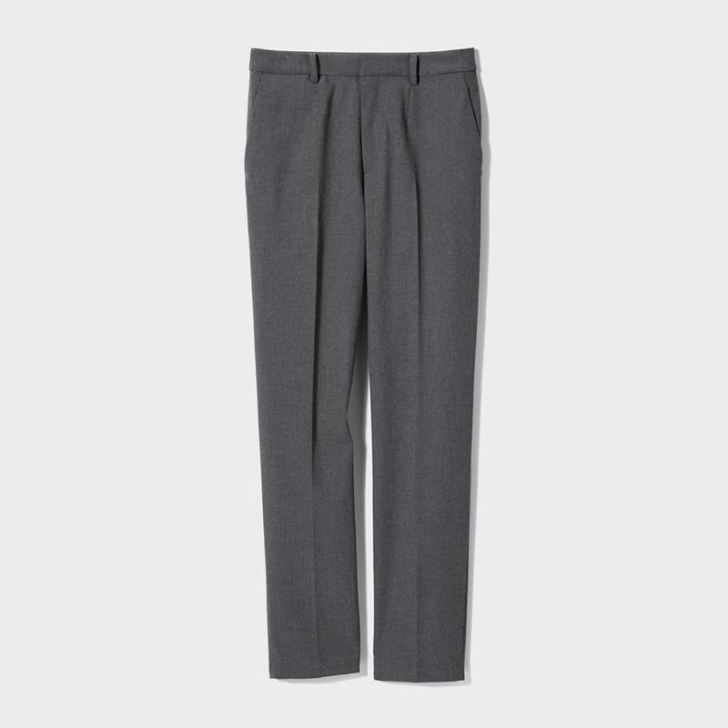 Uniqlo Smart Ankle Length (Long) Women Trousers White  US |  BKRJ-78963