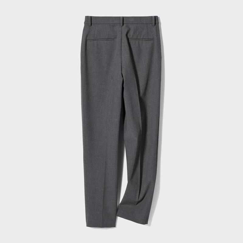 Uniqlo Smart Ankle Length (Long) Women Trousers Grey  US |  KPMZ-10594